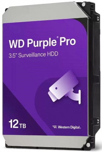 HDD 12TB - WD122PURP  - určený pre záznam videa (AI enabled)