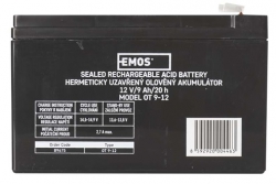 EMOS Bezúdržbový olovený akumulátor 12V/9Ah, faston 6,3 mm