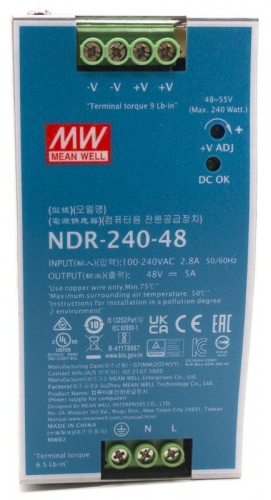 NDR-240-48 - napájací zdroj 48V 5A (240W)