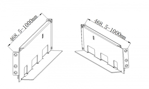HikvisionR Series UPS Rack Slide 4-post - držiaky do racku na UPS
