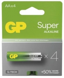 EMOS GP Alkalická batéria GP Super LR6 (AA) 4ks
