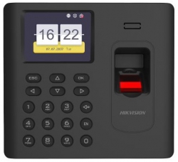 DS-K1A802AF-B - vnútorná čítačka odtlačkov prstov s klávesnicou a displejom (dochádzkový terminál)