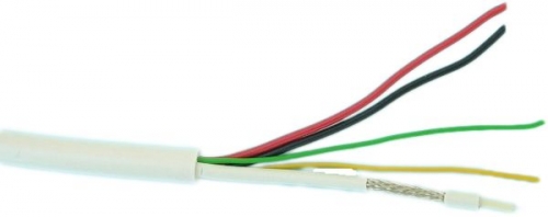 Microcoax+ 2x0,50+2x0,22 75 Ohm biely (100m)
